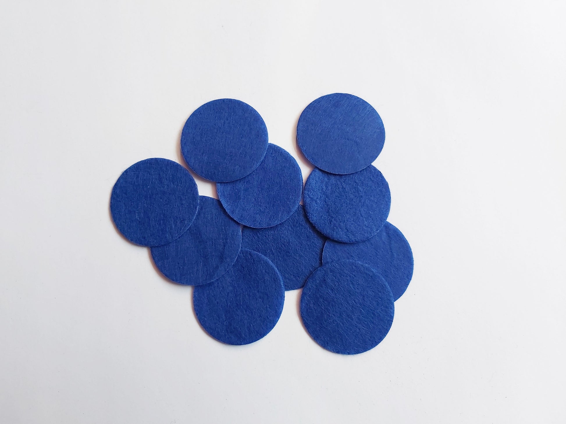 40mm felt circles - royal blue