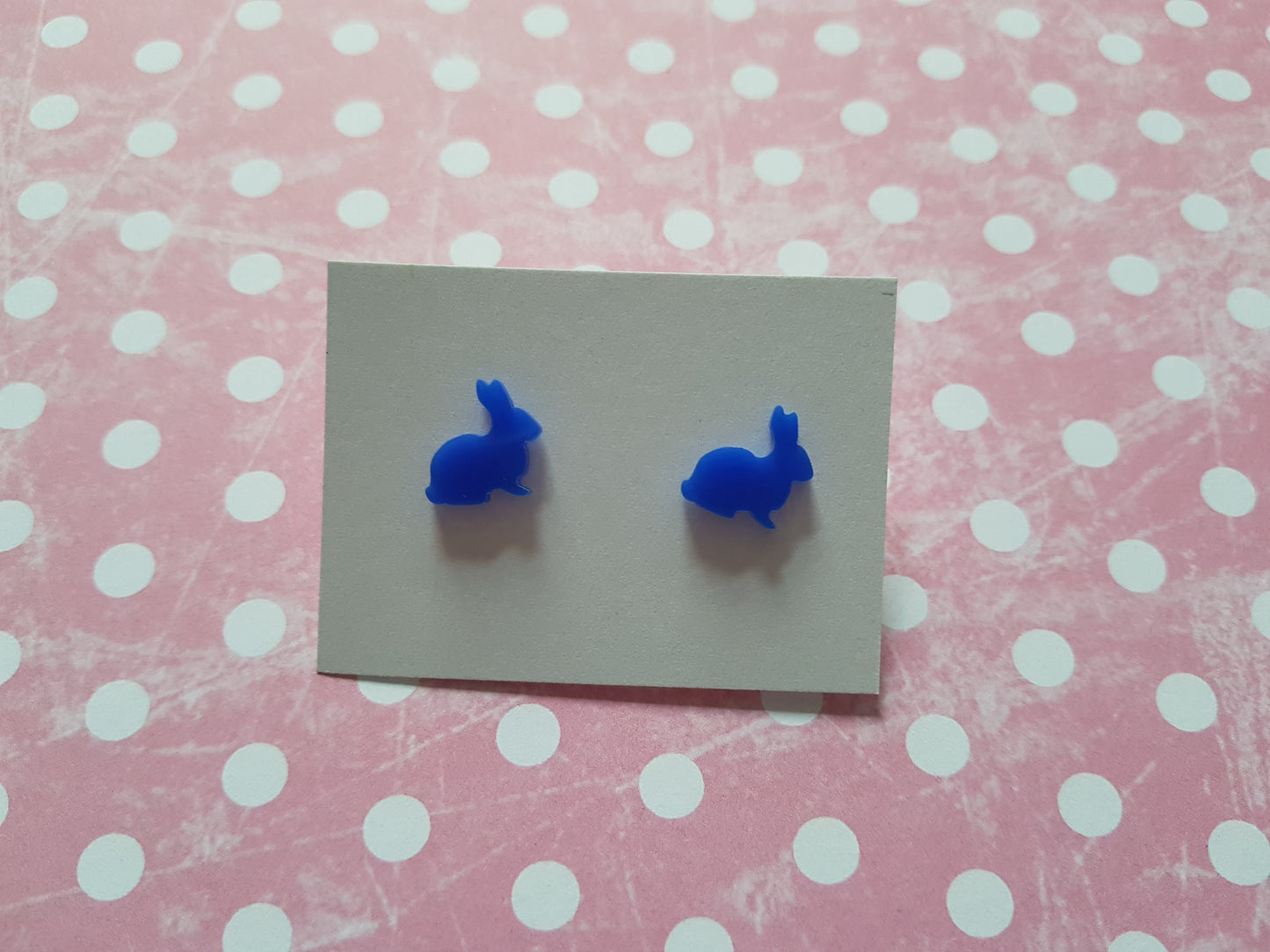 Cute Bunny Stud Earrings | Acrylic Rabbit Earrings | Kawaii Jewelry | Gift for Her | Animal Lover Studs