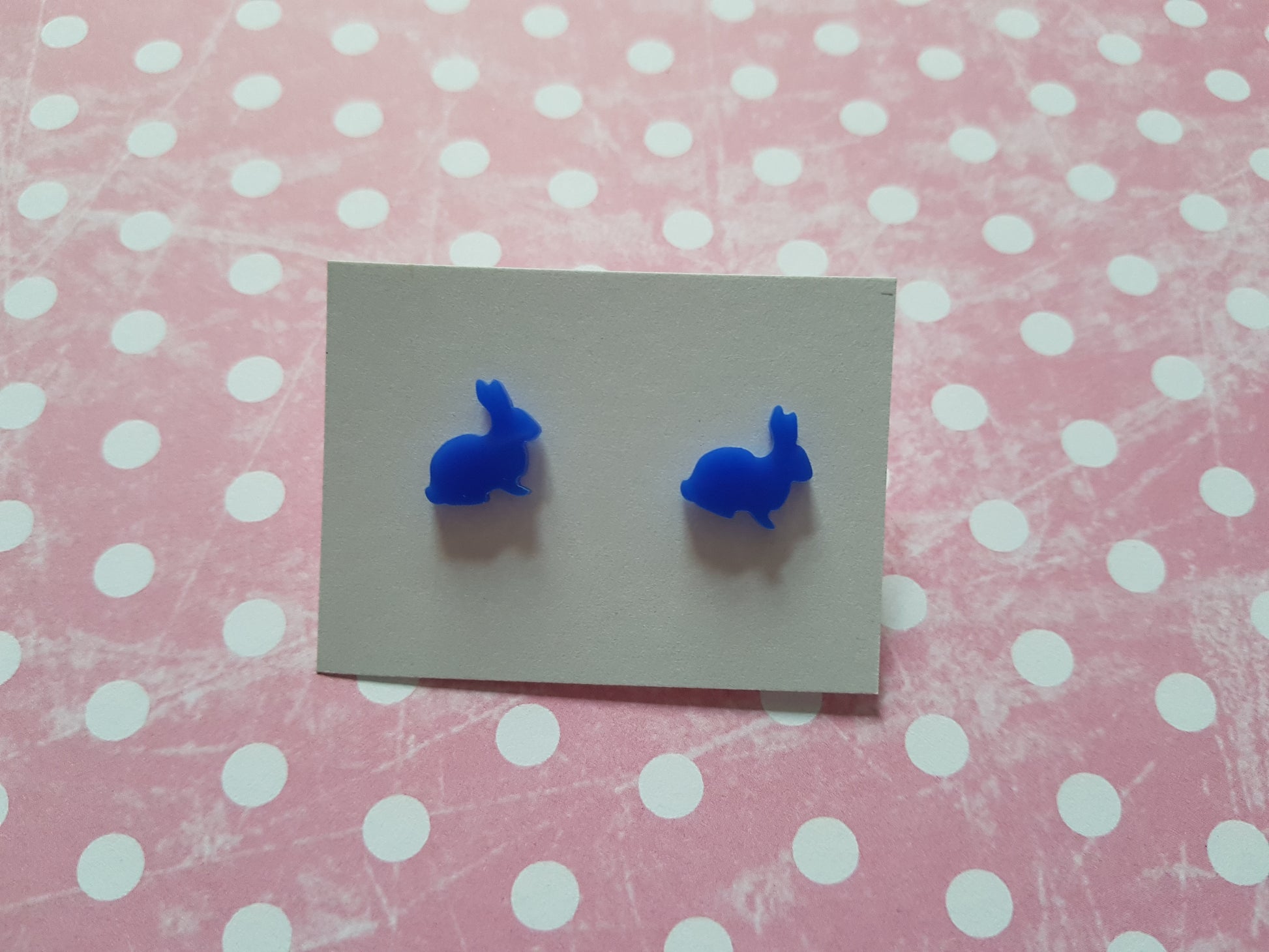 Cute Bunny Stud Earrings | Acrylic Rabbit Earrings | Kawaii Jewelry | Gift for Her | Animal Lover Studs