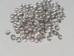 6mm beadcaps - silver plated