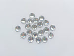 10mm acrylic rhinestones - faceted round - silver
