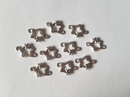 18.5mm star connectors - silver