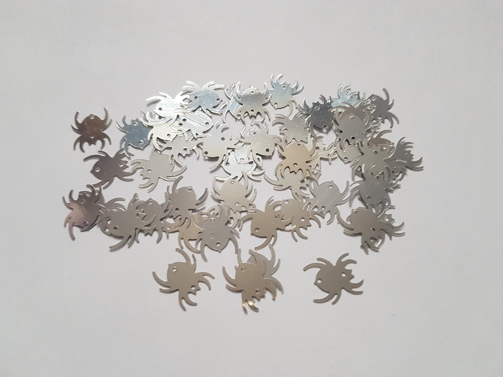 15mm spider sequins - silver