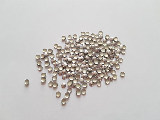 3mm round studs - silver