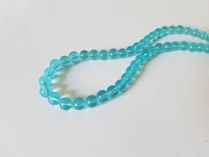 6mm glass beads - sky blue