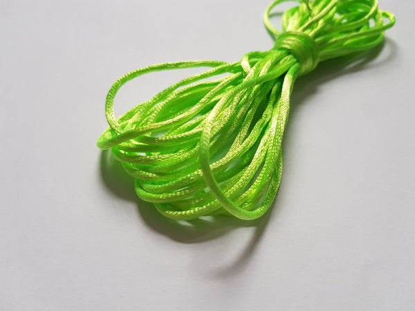 2mm silky nylon cord - spring green