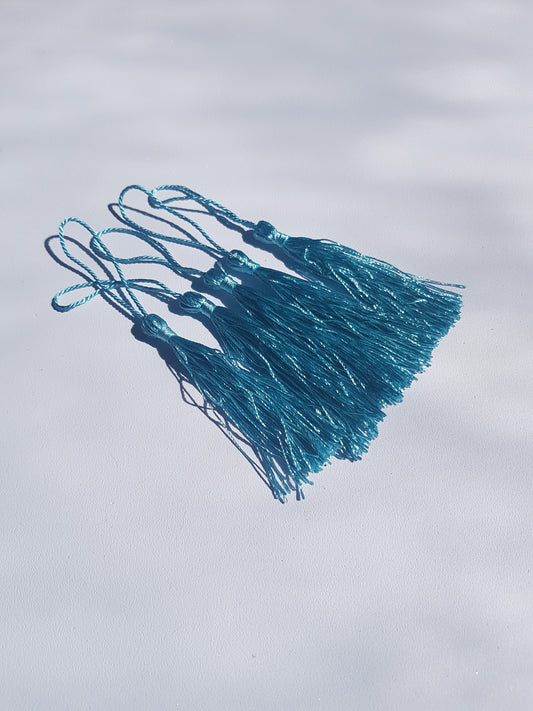 13cm tassels - teal