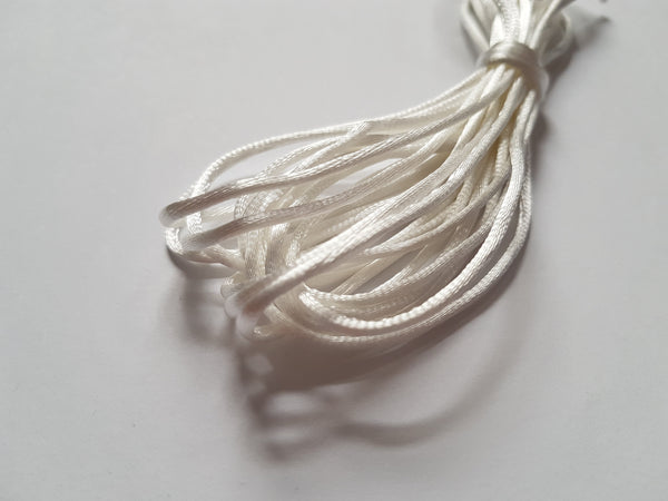 2mm silky nylon cord - white