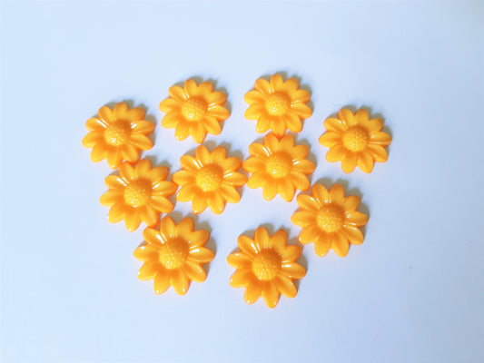 flower cabochons - yellow