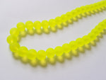 10mm frosted glass beads - yellow