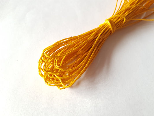 waxed cotton cord - yellow