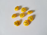 14mm acrylic ladybird buttons - yellow