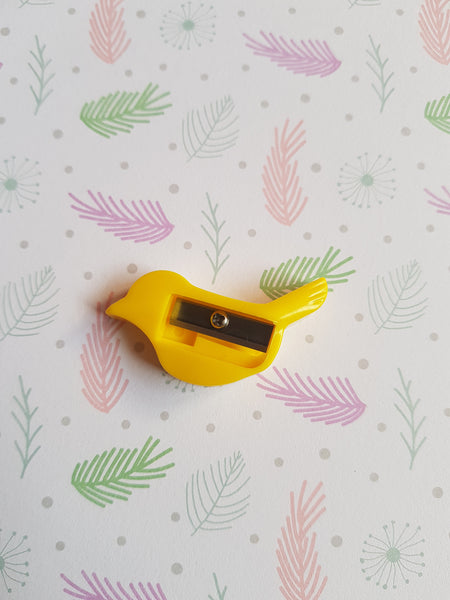 bird pencil sharpener - yellow